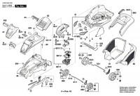 Bosch 3 600 HA4 503 Rotak 43 Li M Lawnmower 36 V / Eu Spare Parts